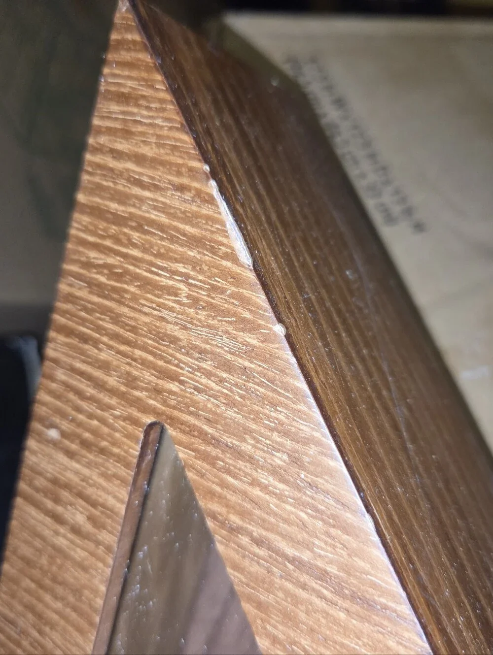 Wood-Tone Triangular Flag Display Frame Brown